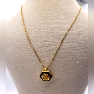 Vintage Givenchy Gold Plated Octagon Necklace